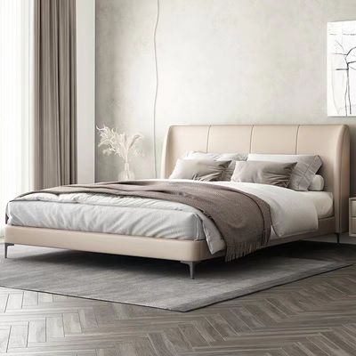 acheter Lit tapissé beige de luxe de style européen fabrication en ligne