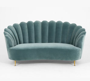 acheter Sofa de location de mariage de tissu de Blue Velvet de dos de meubles populaires en bois d'événement long fabrication en ligne