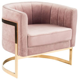 acheter sofa simple de bon de la conception 2018 d'or d'acier inoxydable de loisirs velours en gros de rose fabrication en ligne