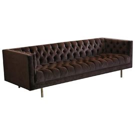 acheter Sofa classique de luxe de salon de velours de recliner de meubles européens avec à base métallique d'or fabrication en ligne