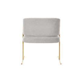 acheter Base d'or en laiton de meubles de tube à la maison en métal avec le tissu gris Copenhague de velours dinant la chaise fabrication en ligne