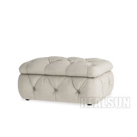 acheter Banc tufté d'Ottoman de chambre à coucher de stockage de tissu de bouton de grande taille pour le changement de chaussures fabrication en ligne