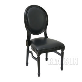 acheter Les meubles de chambre à coucher d'hôtel de luxe de concours complet ont courbé la résine arrière Louis Chair noir fabrication en ligne