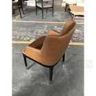 Modern Style Pu Leather Dining Chairs Metal Leg Wooden Base For Living Room