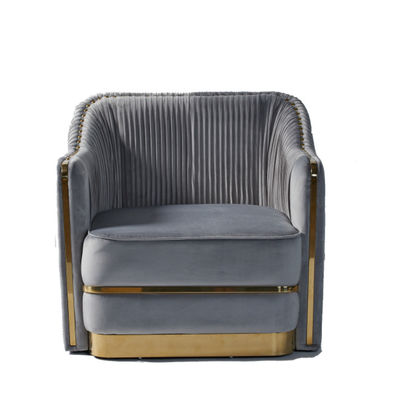 acheter Tissu de luxe léger Sofa With Stainless Steel Decorated simple de velours de style fabrication en ligne