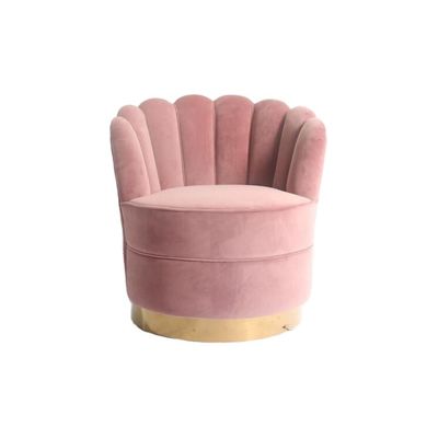 acheter La fleur moderne forment la base de Sofa With Gold solides solubles de tissu de velours de W76cm fabrication en ligne