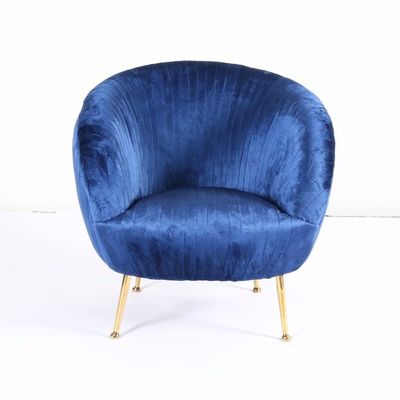 acheter Taille bleu-foncé moderne du fauteuil 75cm d'accent de velours fabrication en ligne