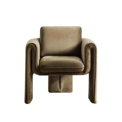 acheter Sofa 75*82*70cm beige simple de salon de fauteuil de velours fabrication en ligne