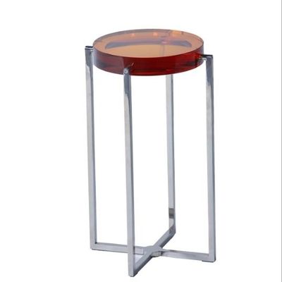 acheter Table basse en verre à la maison moderne 30x60cm d'acier inoxydable Brown fabrication en ligne
