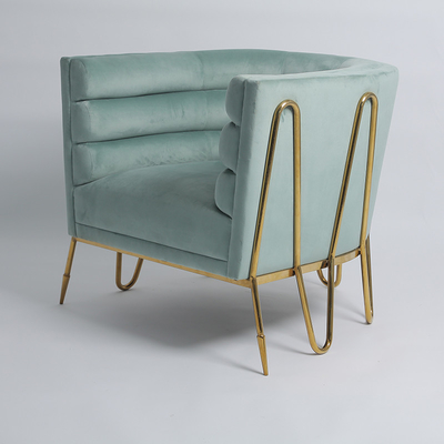 acheter Acier inoxydable de velours de chaise confortable de luxe de salon fabrication en ligne