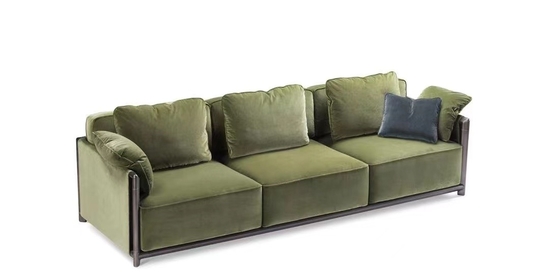 acheter Tapisserie d'ameublement de Sofa With Button Tufted Fully de salon de cadre en métal fabrication en ligne
