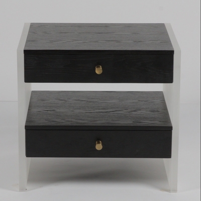 acheter Tables de chevet solides d'hôtel de noix avec le buffet élégant de lucite fabrication en ligne