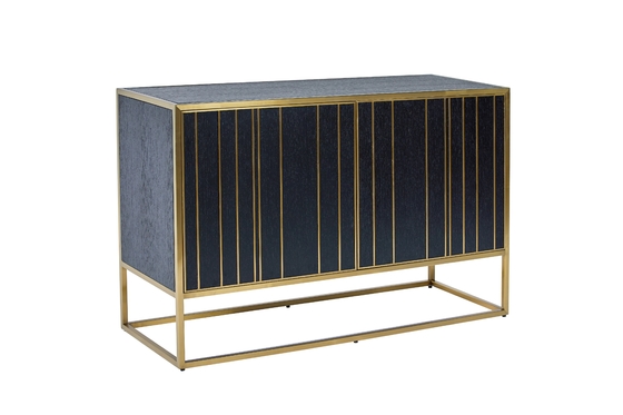 acheter Style de luxe de Cabinet de console en métal de portes à deux battants d'acier inoxydable d'or fabrication en ligne