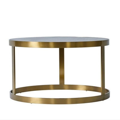 Un bon prix. Table basse ronde supérieure de pierre avec la base de cadre en métal en ligne