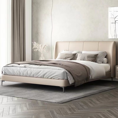 Un bon prix. Meubles de chambre à coucher d'hôtel de luxe de lit jumeau avec le lit en cuir en bois solide en ligne