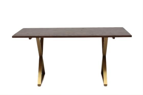 Un bon prix. Gris en bois de table de salle à manger de forces de défense principale de dessus de fer de Modern Family en ligne
