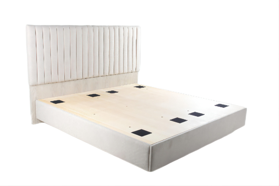 Un bon prix. Le tissu de polyester de meubles de chambre à coucher d'hôtel de luxe de cadre en métal a tapissé en ligne