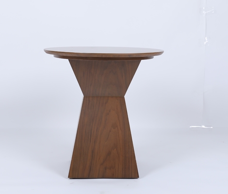 Un bon prix. Table ronde faite sur commande moderne de luxe en bois solide avec la base carrée sanglée de centre en ligne