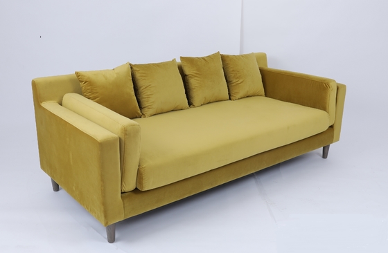Un bon prix. Sofa moderne adapté aux besoins du client de salon de tissu de velours avec le cadre en bois en ligne