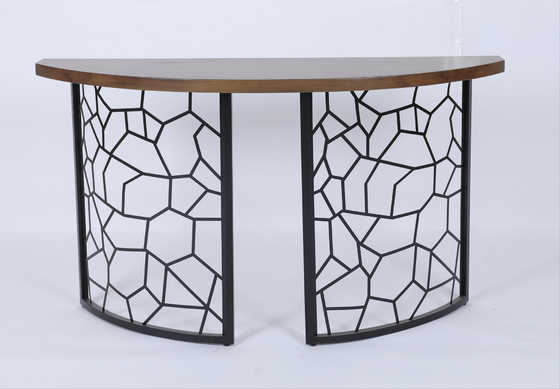 Un bon prix. Table basse faite sur commande avec l'antiquité supérieure en bois de cadre en métal en ligne