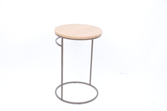 Un bon prix. Table basse supérieure en bois de salon de Brown avec la base polie d'acier inoxydable en ligne