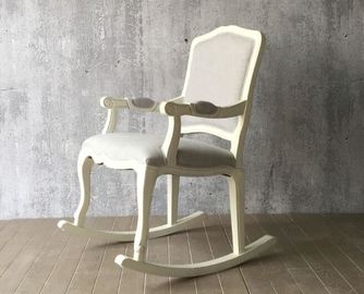 Un bon prix. Chaise en bois de loisirs de style européen, diner arrière élevé blanc de chaise de velours en ligne