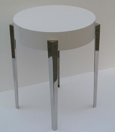 Un bon prix. Tableau latéral rond supérieur en bois en métal pour le café, Tableaux en bois d'extrémité supérieure en ligne