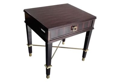 Un bon prix. La nuit de meubles de chambre à coucher d'Ebony Wood Hotel Bedside Tables tient la finition d'unité centrale en ligne