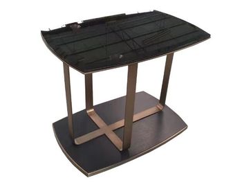 Un bon prix. Tableau d'extrémité de cadre en métal de dessus de verre trempé 10mm profondément pour le style moderne d'hôtel en ligne