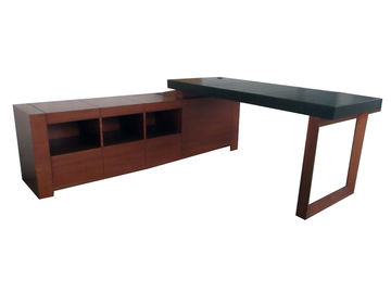 Un bon prix. Bureau en forme de L avec les tireurs de glissière/Cherry Wood Desk rassemblé en ligne