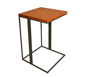 Un bon prix. Table basse de salon de finition de manteau de poudre noire avec le cadre d'acier inoxydable en ligne