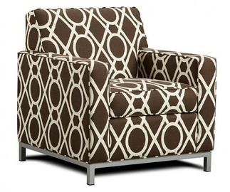 Un bon prix. Le salon de tissu de cadre en métal couche le nickel balayé, long divan en cuir en ligne