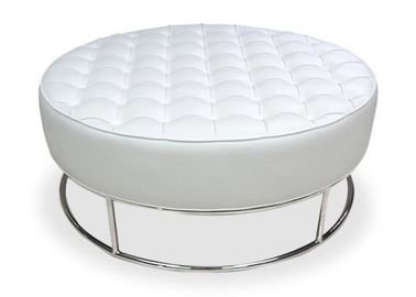 Un bon prix. Base en cuir ronde d'acier inoxydable de boîte de rangement d'Ottoman avec entièrement Assambled en ligne