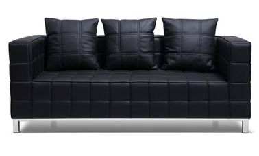 Un bon prix. Le salon à base métallique de 18 pouces couche le cuir noir avec la mousse à haute densité en ligne