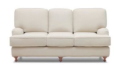 Un bon prix. Le salon américain de style couche le tissu de toile 3 Seater Sofa Solid Wood Legs en ligne