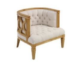 Un bon prix. Style français en bois moderne tapissé de chêne de chaises de salle à manger de tissu écologique en ligne