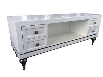 Un bon prix. Bois de bouleau solide de salon de Tableau latéral en verre en bois à haute brillance de table basse en ligne