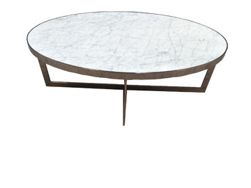 Un bon prix. Quartz blanc de meubles de pierre de table basse supérieure d'intérieur de salon avec à base métallique en ligne