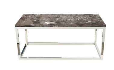 Un bon prix. Le côté supérieur de chambre à coucher de table basse de salon en métal de pierre ajourne inoxydable poli en ligne