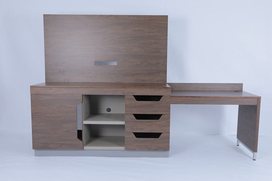 Un bon prix. Salle de couchage moderne personnalisée panneau de télévision linéaire expansive et armoire de bureau pour l'hôtel Hilton en ligne