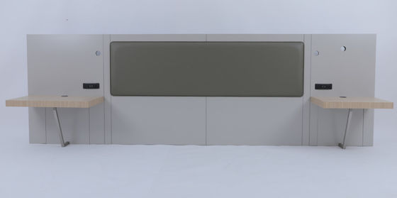 Un bon prix. Meubles de chambre de luxe Hilton Gaeden Inn Hôtel Meuble de chambre moderne King Tête de chambre avec table de nuit attachée en ligne