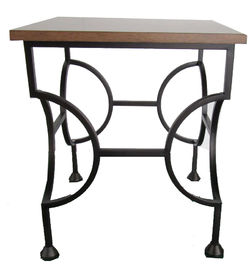 Un bon prix. Métal durable et dessus latéral en bois de stratifié de Tableau avec la finition de manteau de poudre noire en ligne
