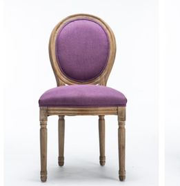 Un bon prix. Tissu de toile de style de chêne de salle à manger de chaises de pourpre antique français de conception en ligne