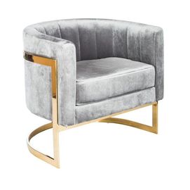 Un bon prix. Le velours à la maison de gris de meubles a courbé le bouton simple de sofa d'acier inoxydable de meubles d'événement de loisirs d'or de location en métal orné en ligne