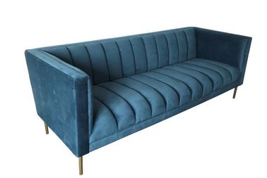 Un bon prix. Meubles bleus de tapisserie d'ameublement de tissu de divan du nouveau modèle 2018 pour épouser le sofa de location en métal en ligne