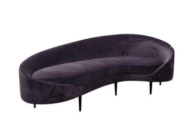 Un bon prix. événement moderne français de la nouvelle conception 2018 épousant le sofa pourpre de tissu de velours de sofa de meubles en ligne