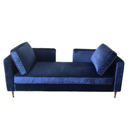 Un bon prix. Salon bleu Sofa With Gold Metal Legs de velours de couleur de conception moderne en ligne