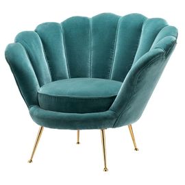 Un bon prix. Base d'or Shell Back Velvet d'acier inoxydable de salon de sofas modernes de tissu en ligne
