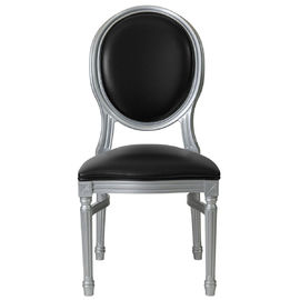 Un bon prix. Cadre empilable de Louis Xv Chair Oak Wood de mariage antique noir avec le dos ovale en ligne