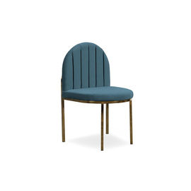 Un bon prix. les meubles à la maison dinant la chaise dans la Manche de Bule ont orné le tissu de velours de retour avec la jambe en laiton d'or 4 en métal en ligne